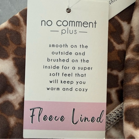 Women’s No Comment Plus Fleece Flare Leggings Foldover Waistband Leopard Size 1X - Picture 12 of 16